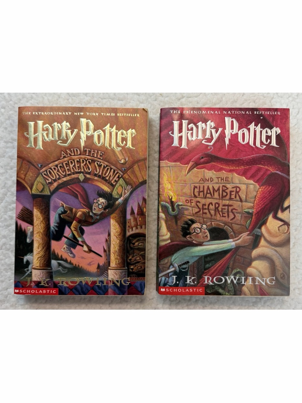 (VTG) HARRY POTTER • Sorcerer’s Stone & Chamber of Secrets Paperback Set, OS